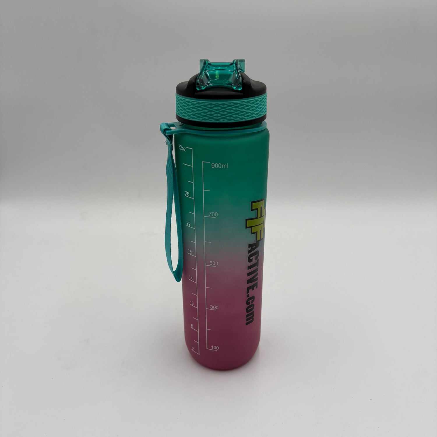Time Marker Water Bottle – 1 Litre Flip Straw & Lock Lid