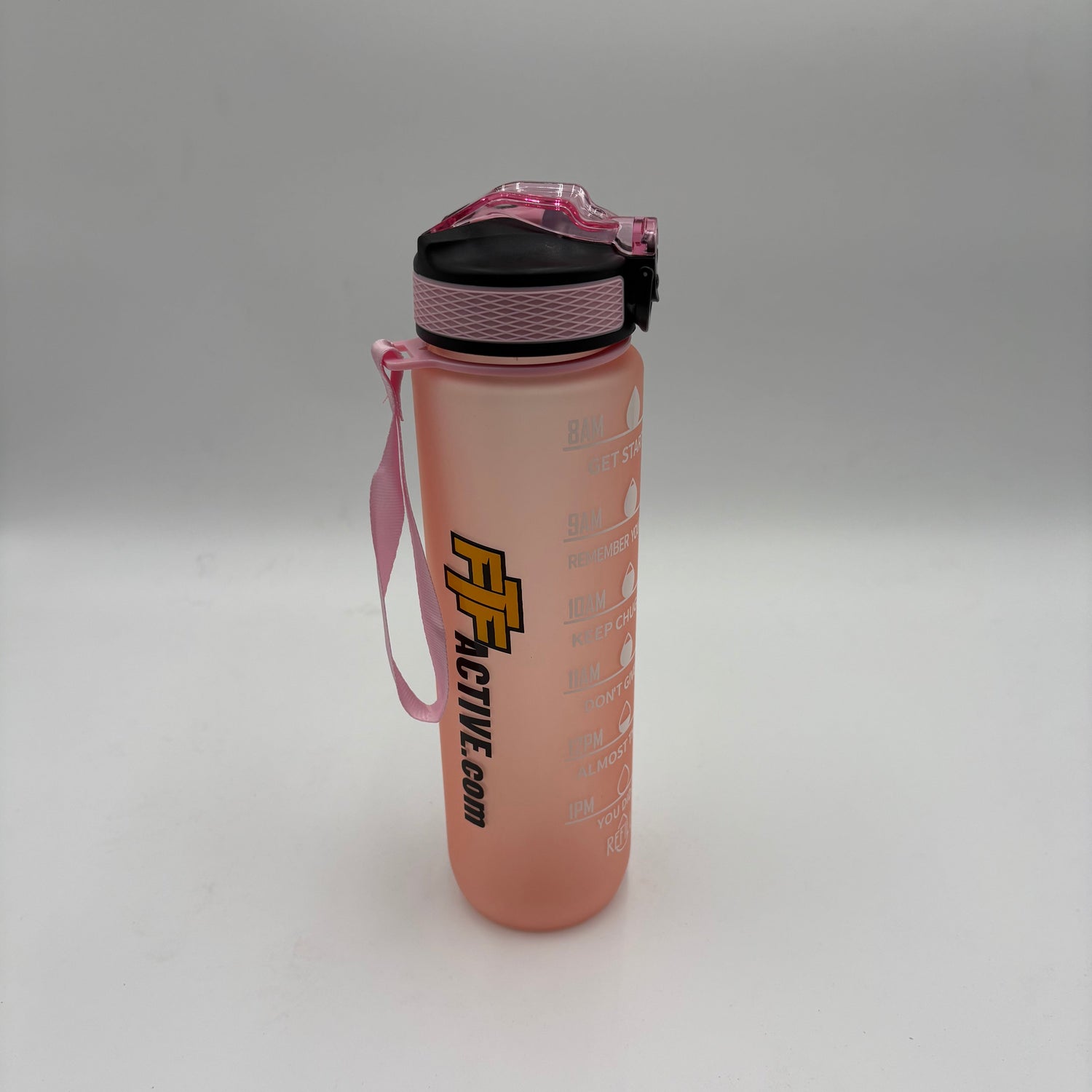 Time Marker Water Bottle – 1 Litre Flip Straw & Lock Lid