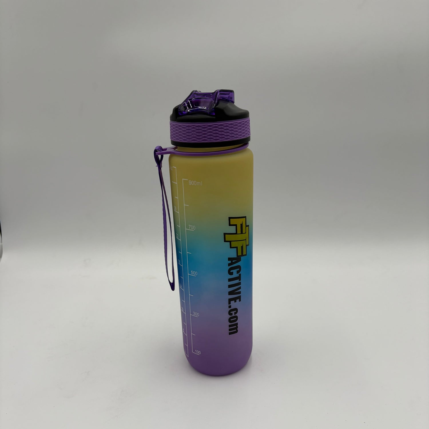 Time Marker Water Bottle – 1 Litre Flip Straw & Lock Lid