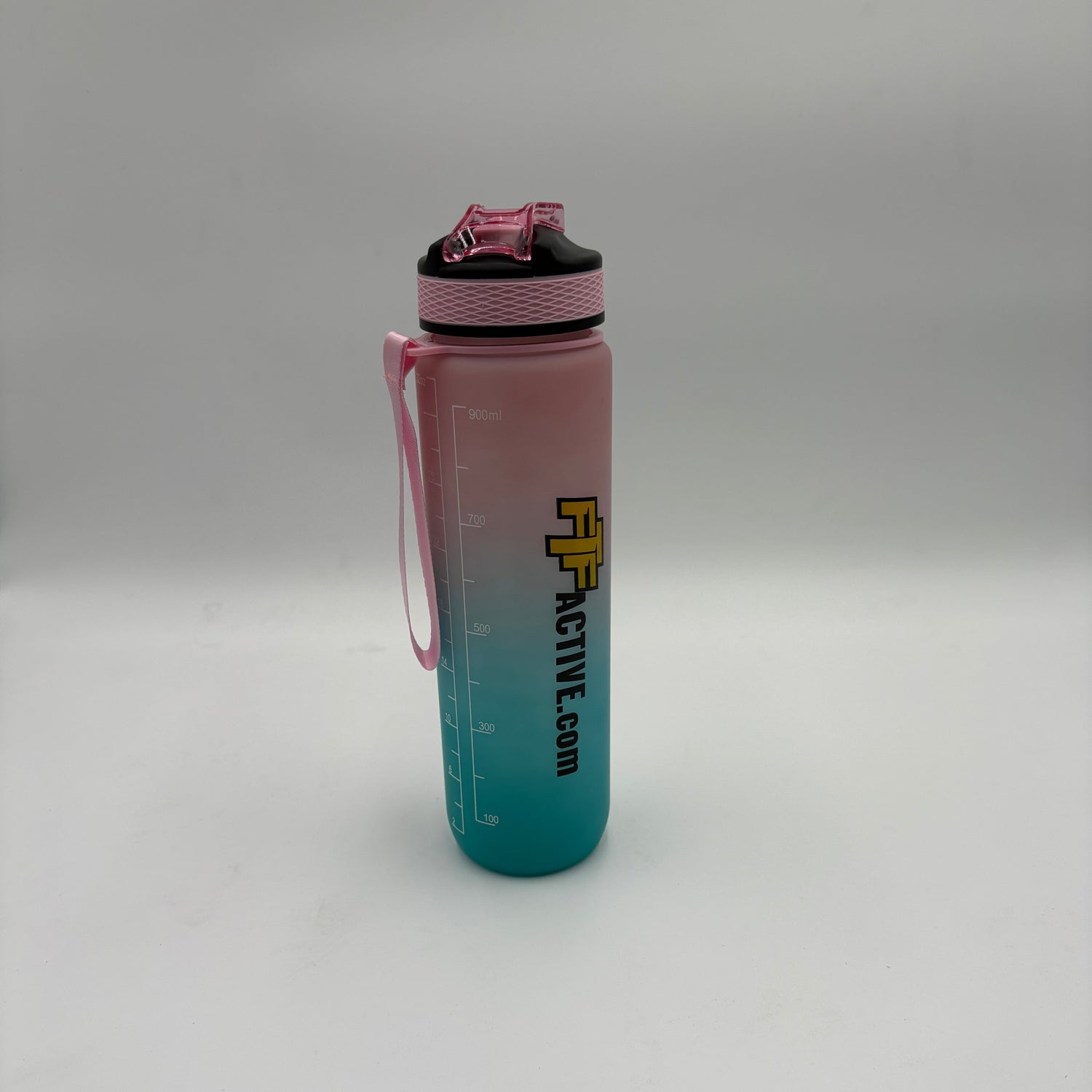 Time Marker Water Bottle – 1 Litre Flip Straw & Lock Lid