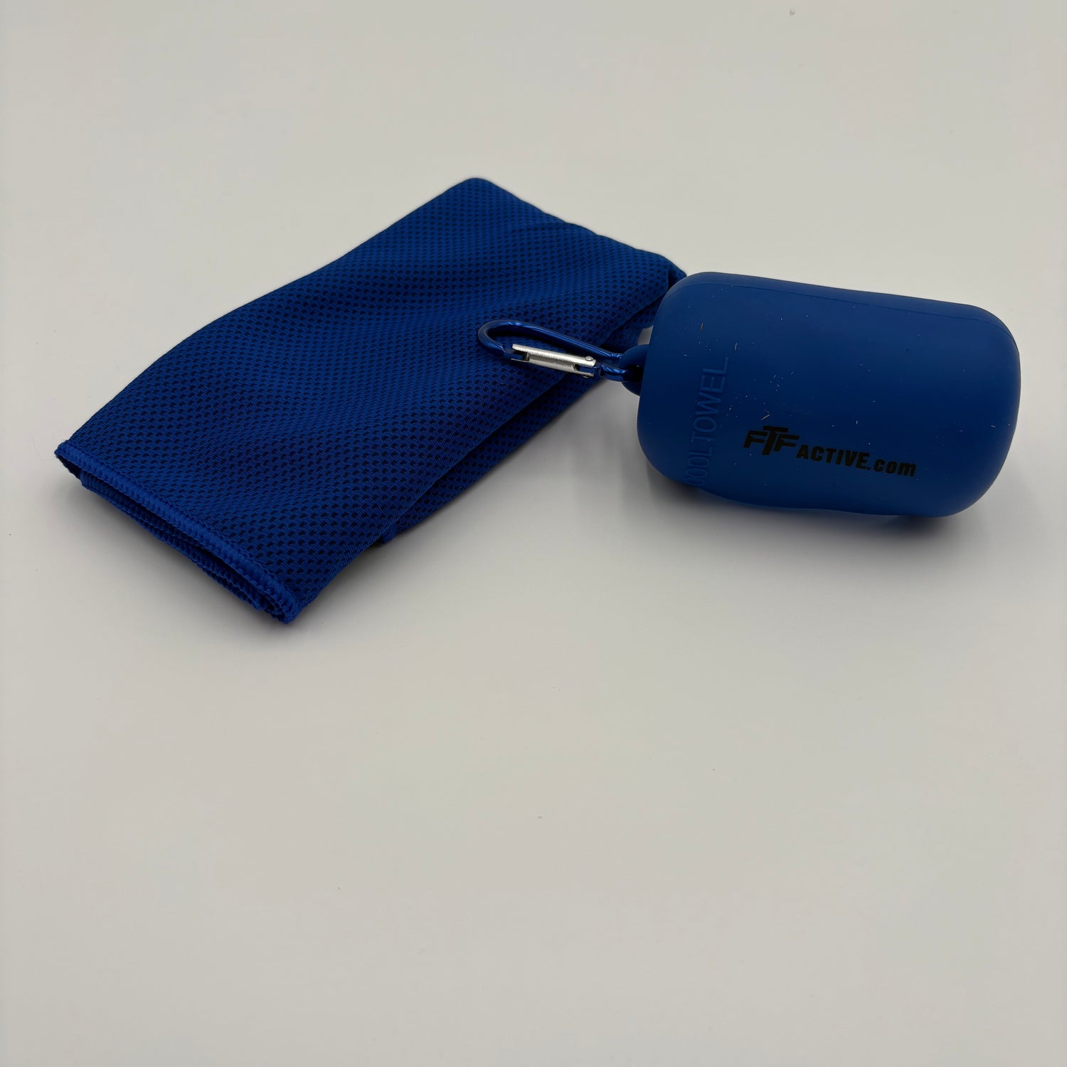 Blue FTF Active Cooling Towel with silicone cover